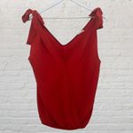BiBi Tie Shoulder Wrap Top Red M/L Casual Chic Size L Photo 1
