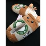 Womens Plush Pumpkin Spice Latte Slippers Size 11 Photo 1