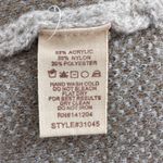 Hem & Thread  Camouflage V Neck Sweater Frayed Distressed Edges, Soft Oversized Photo 5