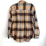 st. john's bay St John’s Bay Brown Flannel Button Down Dress Shirt Photo 1