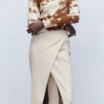 ZARA Ribbed Midi Skirt with Slit Photo 0