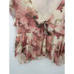 Madden Girl  Y2k Babydoll Top Size XL Floral Whimsigoth Fairy Boho Ruffle Sheer Photo 3