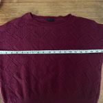 Burgundy Lightweight Sweater Waist Cut Size Medium Photo 3