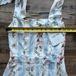 Rosie Posie Womens Sweet Floral Stripe Sundress Cottage Boho Sz Small NWT White Photo 2