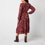 st. john's bay  Multicolor Paisley Long Sleeve Dress M NWT Photo 1
