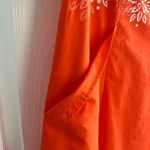 Pendleton  Tangerine White Floral Sleeveless A‎ Line Dress Size 10 Photo 5