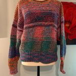 Gap  Womens Shaker Stitch Knit Pocket Sweater Rainbow Multi Color Kidcore M Photo 0