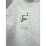 CIEBON Womens Dress Size L White Halter Patchwork Eyelet Belted Ruffle Hem Size L Photo 9