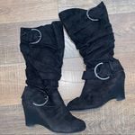 Black Tall Boots Women’s 7 1/2 Size 7.5 Photo 0