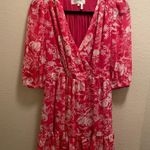 Ba&sh  Pink & White Ulia Floral Wrap Mini Dress Size XS New Without Tag Photo 0