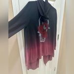 Hot Topic  Black & Red Coffin & Roses Hooded Open Front
Cardigan size XL Photo 10