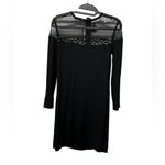 Sandro  Paris, black lace detail dress with neck tie, NWOT Photo 3