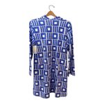 Mahi Gold Blue White Geometric Print V Neck Long Sleeve Tunic Dress X Large. NWT Size XL Photo 2