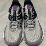 New Balance Black and White Sneakers with Purple Accents Photo 3