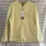 Rains NWT Fleece Zip Up Jacket Contemporary‎ Oversized in Straw Color Size Yellow Size L Photo 2