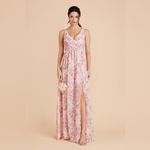 Birdy Grey  Laurie Dress In Chiffon Pink Falling Petals Photo 4