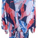 Vince Camuto  Swim Romper Coverup Long Sleeve Open Front Beach Cover Oversize XS Photo 2