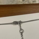 Givenchy Signed  Costume Necklace Silver Tone / Blue Rhinestone Photo 2