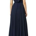 Jenny Yoo  Collection Faye Maxi Dress Long Gown Bridesmaid Chiffon Navy 0 New Photo 1