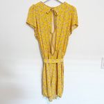 American Eagle  Floral Yellow V-Neck Open Back‎ Romper Tie Waist AE Plus Size XXL Photo 8