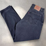 Levi's Vtg 90s  Jeans 550 Womens 14 (Fit 30x30) Relaxed Straight 90s Black Baggy Photo 0