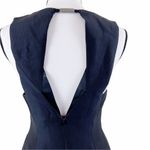 Halston Heritage Halston Women’s Size 6 Black Silk Fit & Flare V-Neck Back Cutout Dress NWT Photo 3