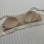 Soma Ivory / Nude Lace Mesh Removable Lining Pads Bralette Sz L Large Photo 4