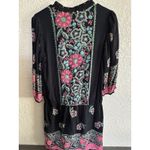 Angie  Boho Printed Long Sleeve Mini Dress Flare‎ Sleeves Paisley Size Large Photo 5