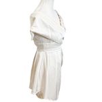 Lulus NWT Always Celebrating Satin Off‑Shoulder Mini Dress Women’s Size XS Ivory White Photo 1