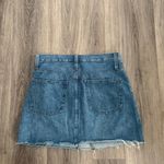 Madewell  Classic Blue Denim Mini Skirt 30 Rigid Denim A line Raw hem Photo 1