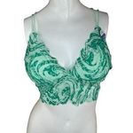Rue 21 True by Womens Bralette Size 1XGreen Floral Lace Adjustable NWT Strappy Photo 0