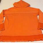 Soft Surroundings LARGE Vibrant Orange V-Neck Hoodie Sweatshirt Terry Sweater Photo 11