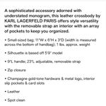 Karl Lagerfeld NWOT  Paris Ivette Leather Monogram Shoulder Bag- NEW WITHOUT TAGS Photo 12