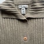 Evan Picone  tan button up wool sweater dress small Photo 1