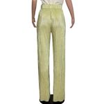 SABINA MUSAYEV York Pleated Pants, Metallic Lime, Small Green Photo 8
