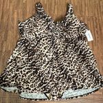 Swimsuits For All Leopard Cheetah‎ Animal Print One Piece Slimming Swimdress 34 Brown Photo 0