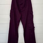 Pistola Women’s 30 Purple Bobbie Mid Rise Loose Straight Cargo Pants Photo 3