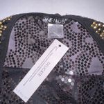 Venus  Halter Top Bodysuit Womens Large Black Sparkle Choker Neck NWT Photo 9