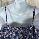 easel Navy Floral Mini Dress – Size Small – Y2K Flowy Boho Festival Style Photo 6