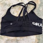 SoulCycle Women's  x Lululemon Black Strappy Sports Bra Photo 1