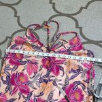 Old Navy sleeveless v- neckline tie back peach Floral Maxi Dress size small Photo 12