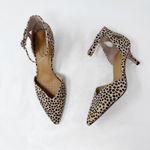 Corso Como [] Devorah Suede Leopard Print Cutout Pointed Toe Kitten Heel Size 10M Photo 2