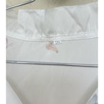 White Butterfly Print Blouse Button Front Lace Floral Sleeve Boho Fairy Size 2XL Photo 5