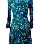 Old Navy  long bell sleeve green and blue floral dress size 12 Photo 2