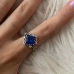 Lulus silver ring with sapphire stone Photo 3