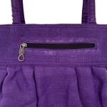 Vintage 1980 Purple Woven Burlap Embroidered Shoulder Bag Purse Beverly Goldberg Photo 8