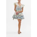 Camilla  Tiered Short Dress With Neck Frill Jardim Party Size Large New $695 Photo 1