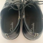 Clarks EUC  Viola Black Leather Lace Up Comfort Sneaker Shoes Size 8W Photo 6