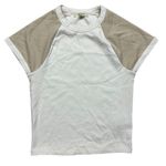 Madewell NWOT  Women's Raglan Sleeve Baby Tee Cream Size S Casual Top Slim Fit Photo 3