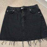 Topshop Black Jean Skirt Photo 0